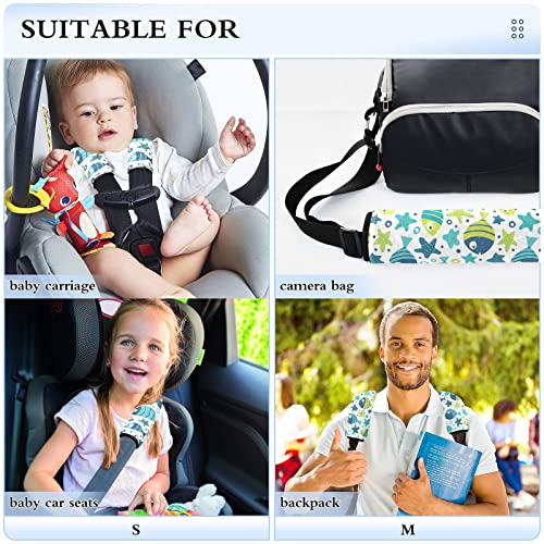Peixes tampas de correção de assento de carro para crianças bebês 2 pcs tiras de assento de carro almofadas de almofada