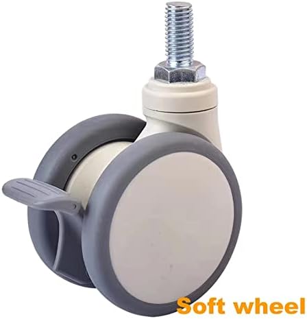 Larro Instrument Casters com rodas duplas Super-Off Soft Wheel Pndea com rolamentos 2pcs