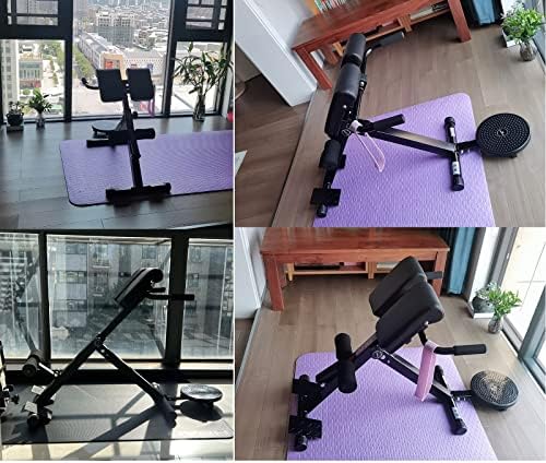 Cadeira romana wahhwf dobrável para academia em casa, Extensão de Bancada de Hiperextensão Ajustável para Diretor Pesado para Equipamento de Exercício Abdominal, Carrega 330 libras