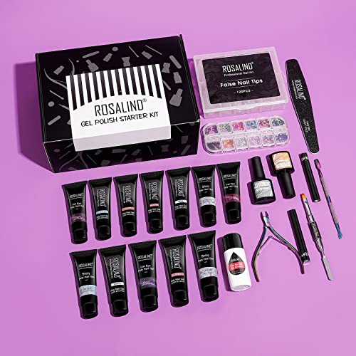 Kit de gel de unha rosa clear rosa 12 cores 15ml Extensão de construtores de nude