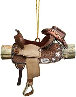 Pingente de acrílico de sela personalizado para os cavalos amantes de cowboys ocidentais de contas de cristal transparentes para artesanato