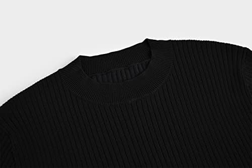 Mensual casual slim fit tops básicos camisa de manga curta Turtleneck t camisetas coste