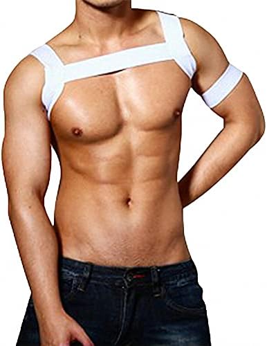 Homens nylon cólero corporal cónete elástico alça de ombro fase clubwear