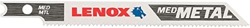 Lenox Tools 1991570 U-shank de gabarito de corte de metal médio, 3 5/8 x 3/8 18 tpi, 5 pacote