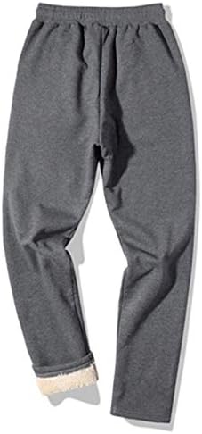 Pehmea Men's Winter Warm Lão alinhado Sweetpants Sherpa Jogger calça com bolsos