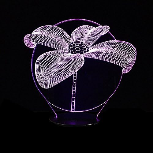 Supernudb 3d Lotus Flor Shape Night Light 3D LED USB 7 Alteração de cor Lâmpada Led de mesa de Natal Presente de brinquedo