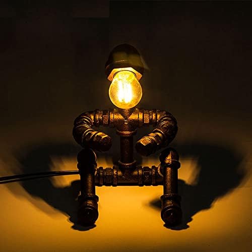 2023 mais recente popular retro industrial industrial lâmpada de mesa de ferro led de mesa de água criativa mesa de tubulação