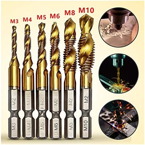 Cuttador de moagem Bit giration m3-m10 broca de combinação bit 1/4 HSS HSS 6542 Bit de contração em debutro espiral revestido