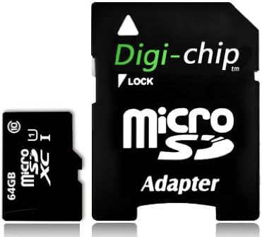 Digi-chip 64GB Classe 10 Micro-SD Cartão de memória para LG G Pro E985, LUCID 2 VS870, Optimus GJ E975W, ENACT VS890