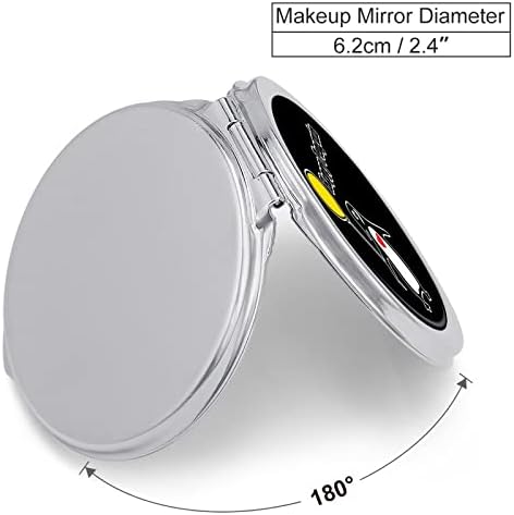 Happy Penguin Compact Pocket Mirror Mirror portátil Exibir espelho cosmético dobramento 1x/2x ampliação