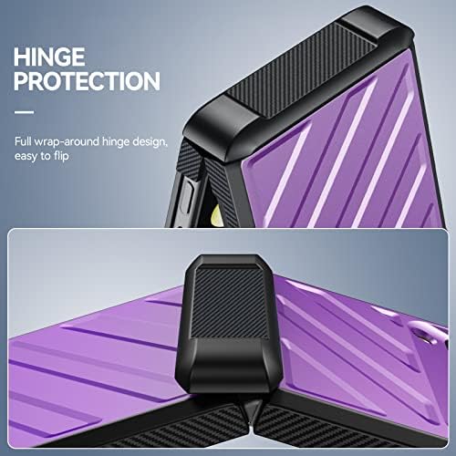 Vizvera para Samsung Galaxy Z Flip 4 Caixa com proteção contra dobradiça, flip z 4 caixa de corpo- silicone de silicone com tudo incluído