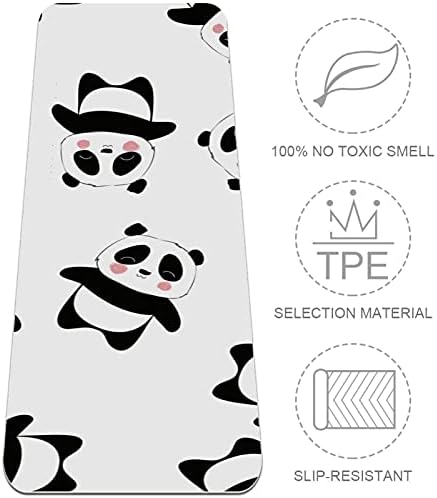 6mm de tapete de ioga extra grosso, bebê panda animal chinês preto impressão branca impressão ecológica TPE TPE TATS Pilates