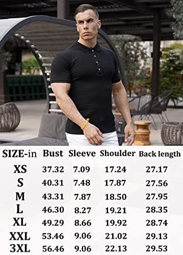 Camisetas musculares masculinas de urru se alongam longa e curta manga treino camiseta casual slim fit polo camisa