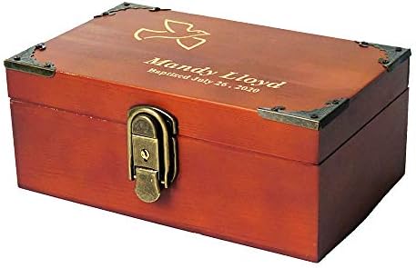 Caixa de lembrança de madeira personalizada com tecla de bloqueio, caixa de jóias personalizadas, caixa de presente de simpatia,