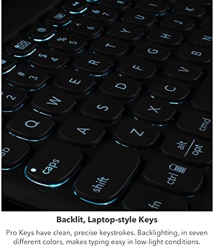 Zagg Pro Keys Caso destacável e teclado sem fio com trackpad para Apple iPad Air 5th & 4th Gen & iPad Pro 11 emparelhamento bluetooth com vários dispositivos, teclas de retroilumação, suporte para lápis Apple lápis