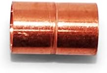 Ajuste de cobre Hvacr OD 3/8 1/4 - Acessórios de acoplamento de cobre retos com parada de tubo laminado e acr - 99,9% de cobre