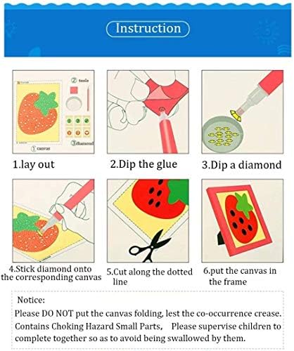 Geousy Easy DIY 5D Kits de pintura de diamante com moldura de madeira para crianças, crianças e iniciantes