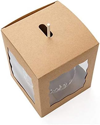 Caixas de maçã de caramelo 4x4x4 com buraco para paus, 25 pacote, caixa de presente para doces, cupcakes, macarons, biscoitos,