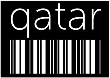 Teeburon Qatar Baixa Adesivo de código de barras Pacote x4 6 x4