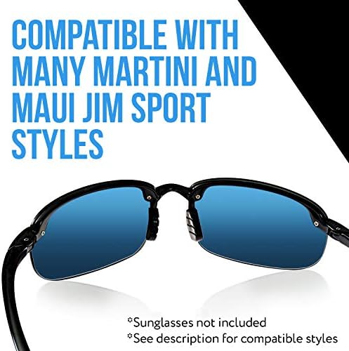 Impresa [2 pares] Poods de nariz para Maui Jim Sport e Martini Sport Sunglasses - Pedaço de nariz de substituição - Fácil deslizamento nas almofadas do nariz - peças de nariz de óculos de sol de silicone peças