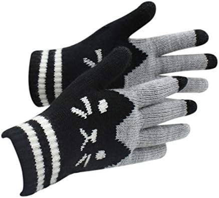 Mulheres meninas Touch Screen Luvas de inverno Luvas de malhas quentes macias Mittens à prova de vento