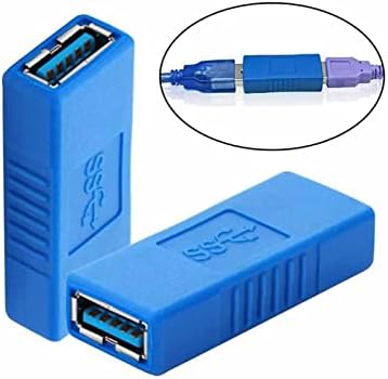 Adaptador de acoplador USB 3.0 YSJJZRL USB 3.0 Tipo A fêmea para feminino Conector-Black