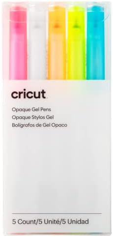 Canetas de gel opaco de Cricut, use com fabricante de cricut e explorar máquinas de corte, adicione um pop às cores