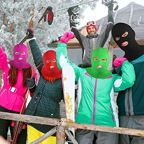 GEYOGA 6 peças 3 buracos balaclava capa completa capa de esqui balaclava de inverno de inverno esporte esporte de