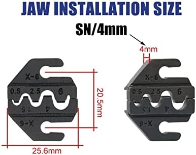 Nogay SN/4mm Críades de crimpagem Jaw para TAB 2.8 4,8 6.3 C3 XH2.54 2510 Terminal de isolamento do plugue Terminal Terminal Ferramentas