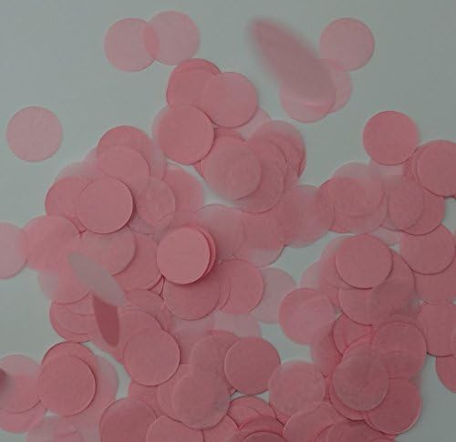 Círculos de confete 1 1/4 1 cor de rosa claro