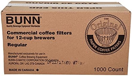 Filtros de café comerciais de 12 xícaras, contagem de 1000, 20115.0000