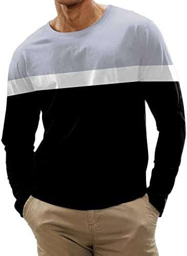 Oioloyjm camisetas masculinas túnicas para usar com leggings Spring Sweatshirt Casual Manga longa Impresso Blouse de-pescoço