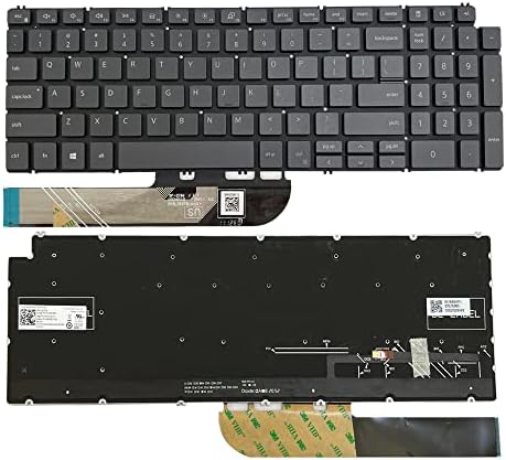 Teclado do laptop Huasheng Suda com substituição de retroiluminação para Dell Inspiron 15 7590 7591 7791 5584 5590 5593 5594