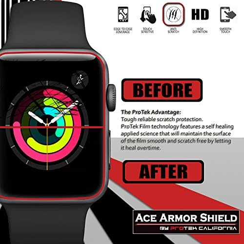 Apple Watch Series 3/2 / 1 42mm Protetor de tela, Ace Armour Shield Protetor de tela de cobertura completa para escudo livre de