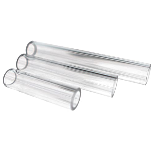 Dinglab, tubo de vidro de quartzo, manga de quartzo, tubulação de quartzo fundida, tubo de sílica fundido, fabricado por vidro Vycor, thcik 1mm, 5pcs/pacote