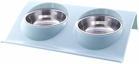 Tigela de cachorro tigela dupla cão tigela de gato premium aço inoxidável e alimentos levantados suprimentos para animais