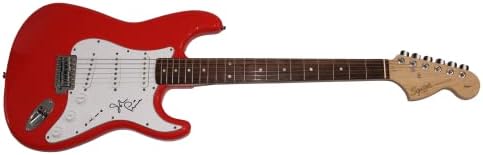 John Prine assinou autógrafo em tamanho real Red Fender Stratocaster Guitarra com James Spence Authentication JSA Coa - lenda