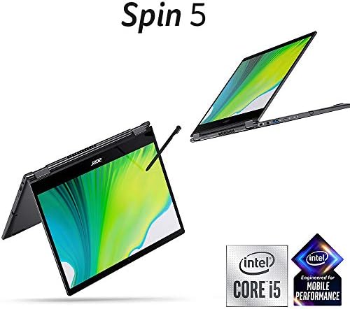 Acer Spin 5 Laptop conversível, 13,5 2256 x 1504 IPS Touch | 10ª geração Intel Core i5-1035G4 | 8GB LPDDR4 | 256 GB NVME SSD |