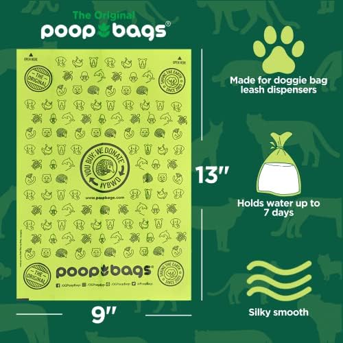 O Poop Bags® OK OK Composto Certificado Sacos de resíduos de cães compostáveis ​​- Apoia Jane Goodall Institute - Você