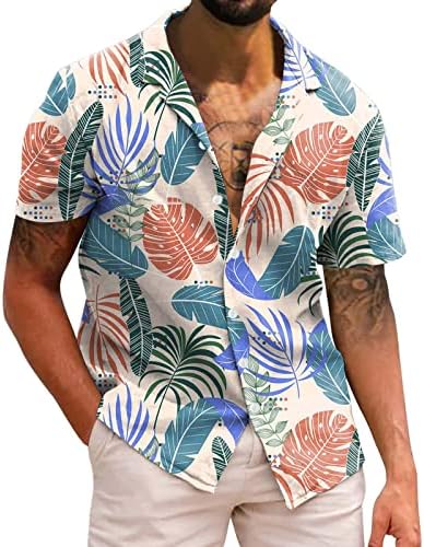 2023 New Men Men Casual Manga curta Spring Summer Summer Turndown Pescoço 3D Camisas impressas da moda camisetas top top