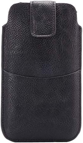 Phone Clip Holster Universal Leather Bolet Belt Caixa compatível com Samsung compatível com iPhone, capa da carteira de bolsa