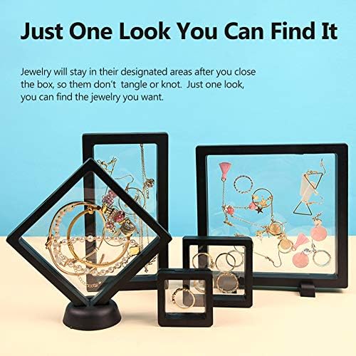 Huatk Clear Jewelry Organizer pequenas caixas de jóias de viagens de jóias empilháveis ​​Caixa de armazenamento de jóias para anéis Brincos Bracelets Box Box Box Girls Mulheres