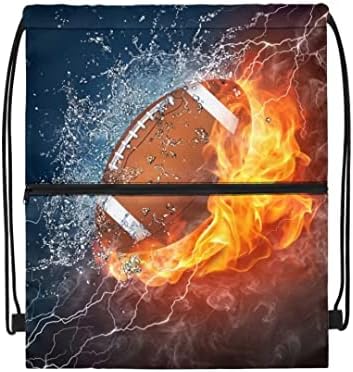 Poetesante American Football ombro Backpack feminino Bolsas de água e bombeiros Bola Bola Sackstring Sackpack Men Men Sacos