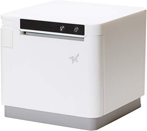 Star Micronics Mc-Print3 3 polegadas Ethernet / USB-C / Bluetooth POS POS POS com CloudPrnt, Cutter, Hub periférico e fonte de alimentação externa-branco
