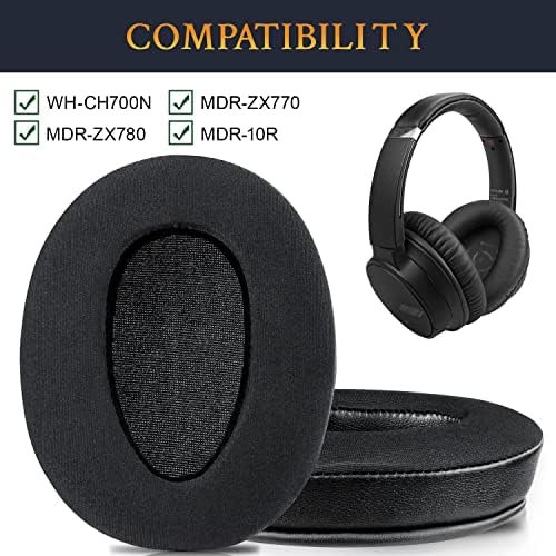 Earpads de substituição de gel de refrigeração da Soulwit para Sony WH-CH700N & MDR-ZX780 /MDR-ZX770, almofadas de ouvido para