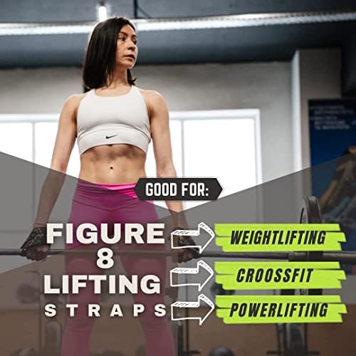 Mente fria do corpo quente Figura 8 tiras de elevação para CrossFit, levantamento terra, levantamento de peso, encolher