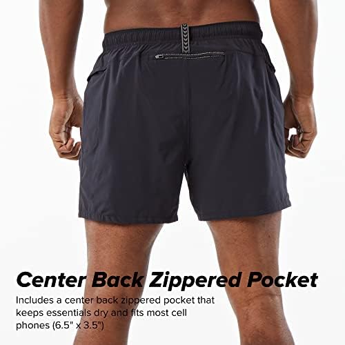 Korsa Pack Leader 5 Short 2.0 para homens com bolsos | Compressão de malha interna, lição leve e de umidade | para corrida, treino,