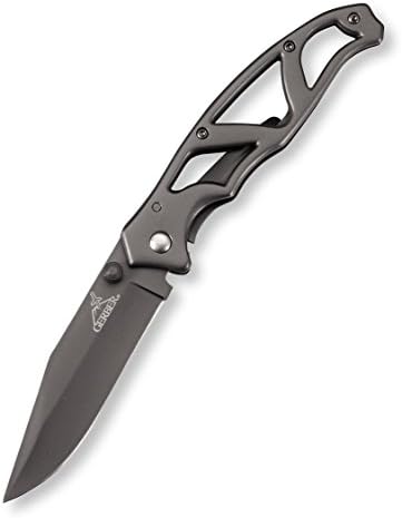 Gerber Gear 22-48485 Mini-bolso paraframe, lâmina de borda fina de 2,2 polegadas, aço inoxidável e faca de aço inoxidável I, borda fina, cinza [22-48446]