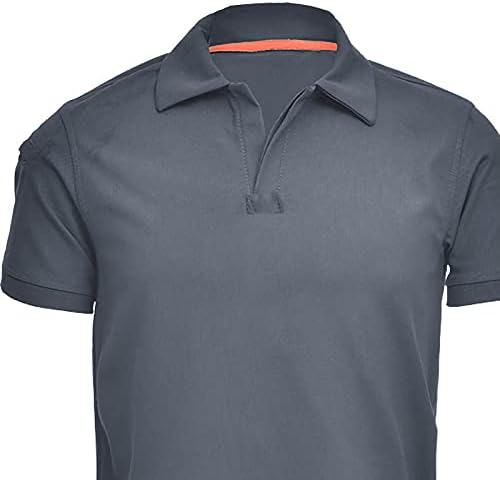 Camisa clássica de manga curta clássica masculina Tops de pulôver de colarinho de colarinho ao ar livre Camisetas polo confortáveis