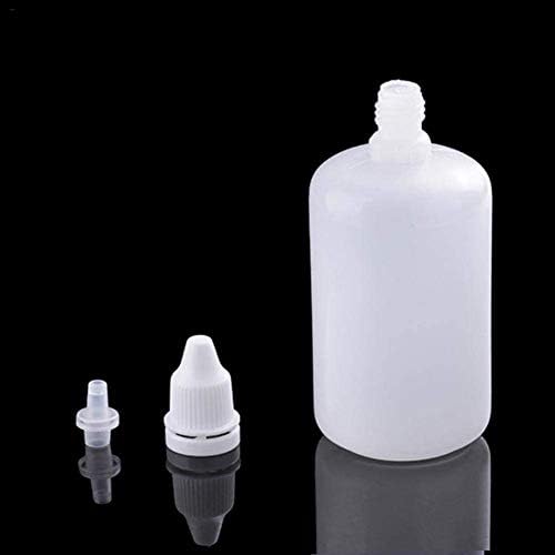 Osowin [6 PCs] Garraco de conta-gotas de plástico, 50 ml / 1,7 oz de garrafas que caem na boca com tampa branca